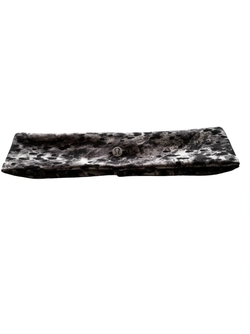 LuLuLemon OS Black/Gray Nylon/Lycra Elastane Fly Away Tamer Headband Luxtreme
